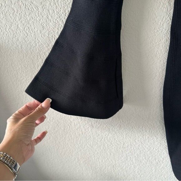 Keepsake Black Bell Sleeve Sheath Dress XS Elegant Gothic Coquette Chic - Picture 7 of 11